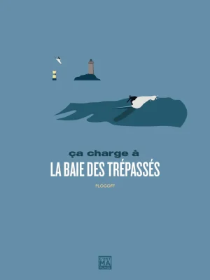 Affiche minimaliste et vintage bretagne Plogoff baie trepasses