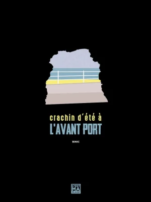Affiche minimaliste et vintage bretagne binic avant port grotte