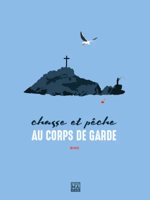 Affiche minimaliste et vintage bretagne binic corps garde
