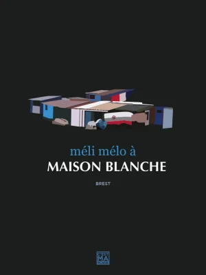 Affiche minimaliste et vintage bretagne brest maison blanche