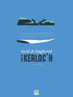 Affiche minimaliste et vintage bretagne camaret kerloch