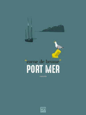 Affiche minimaliste et vintage bretagne cancale port mer