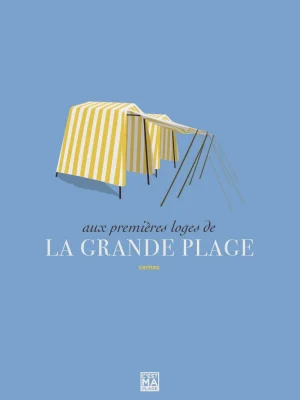 Affiche minimaliste et vintage bretagne carnac grande plage