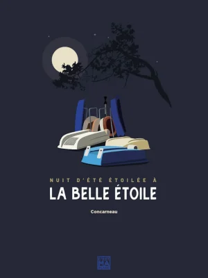 Affiche minimaliste et vintage bretagne concarneau belle etoile