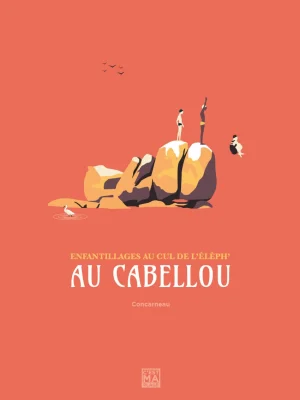 Affiche minimaliste et vintage bretagne concarneau cabellou