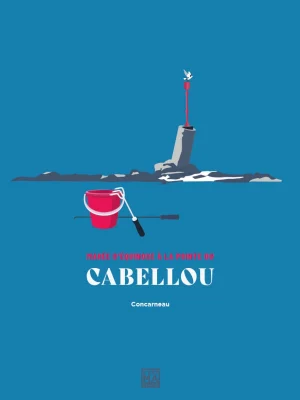 Affiche minimaliste et vintage bretagne concarneau pointe du cabellou