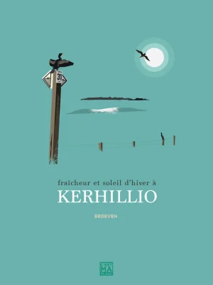 Affiche minimaliste et vintage bretagne erdeven kerhillio