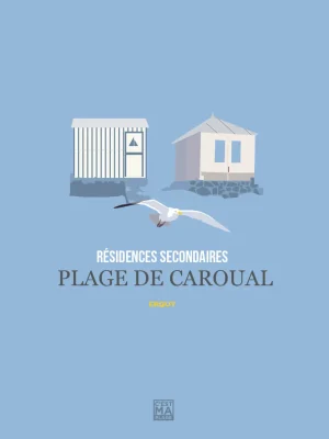 Affiche minimaliste et vintage bretagne erquy caroual