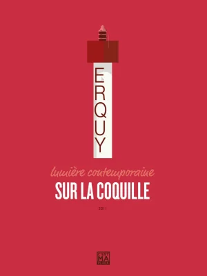 Affiche minimaliste et vintage bretagne erquy nouveau phare