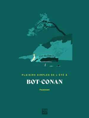 Affiche minimaliste et vintage bretagne fouesnant bot conan
