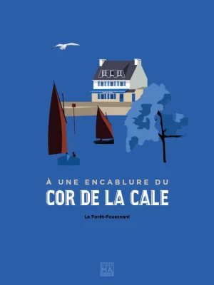 Affiche minimaliste et vintage bretagne fouesnant cor cale
