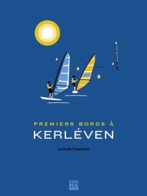 Affiche minimaliste et vintage bretagne fouesnant kerleven