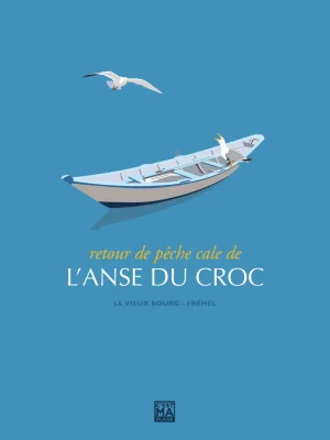 Affiche minimaliste et vintage bretagne frehel anse croc