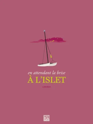 Affiche minimaliste et vintage bretagne lancieux islet