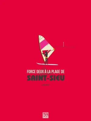 Affiche minimaliste et vintage bretagne lancieux saint sieu planche