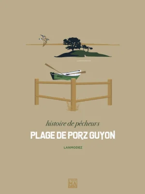 Affiche minimaliste et vintage bretagne lanmodez porz guyon