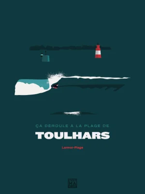 Affiche minimaliste et vintage bretagne larmor toulhars