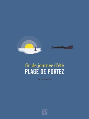 Affiche minimaliste et vintage bretagne le conquet portez