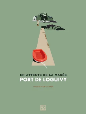 Affiche minimaliste et vintage bretagne loguivy port