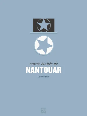 Affiche minimaliste et vintage bretagne louannec phare nantour