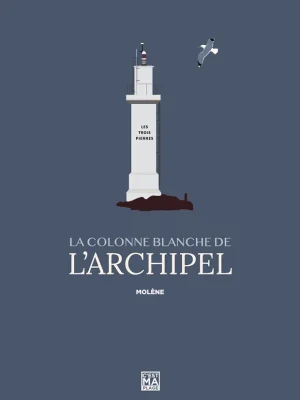 Affiche minimaliste et vintage bretagne molene archipel