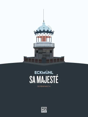 Affiche minimaliste et vintage bretagne penmarch phare eckmuhl