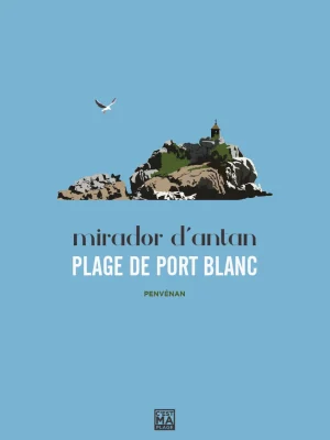Affiche minimaliste et vintage bretagne penvenan port blanc