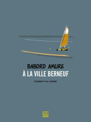Affiche minimaliste et vintage bretagne pleneuf val andre ville berneuf