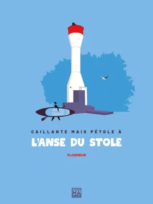 Affiche minimaliste et vintage bretagne ploemeur anse du stole