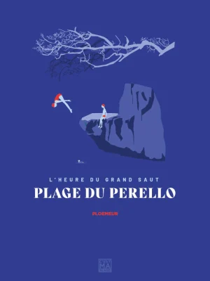 Affiche minimaliste et vintage bretagne ploemeur perello