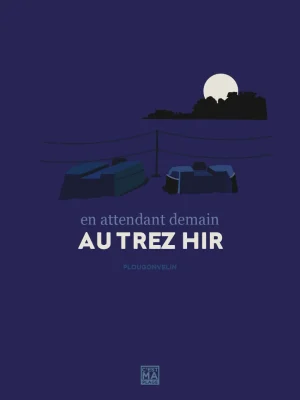 Affiche minimaliste et vintage bretagne plougonvelin trez hir