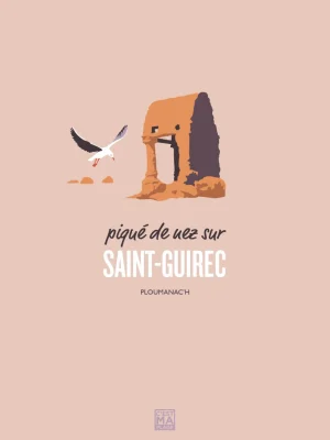Affiche minimaliste et vintage bretagne ploumanach saint guirec