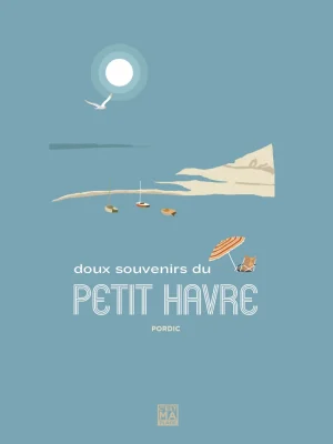 Affiche minimaliste et vintage bretagne pordic petit havre