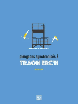 Affiche minimaliste et vintage bretagne roscoff traon erch