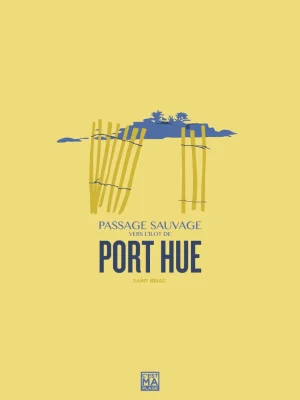 Affiche minimaliste et vintage bretagne saint briac port hue