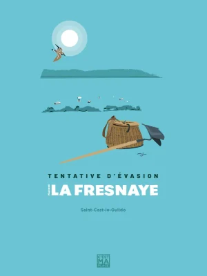 Affiche minimaliste et vintage bretagne saint cast le guildo fresnaye
