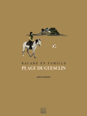 Affiche minimaliste et vintage bretagne saint coulomb du guesclin
