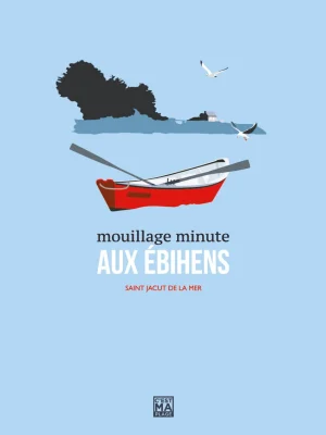 Affiche minimaliste et vintage bretagne saint jacut ebihens
