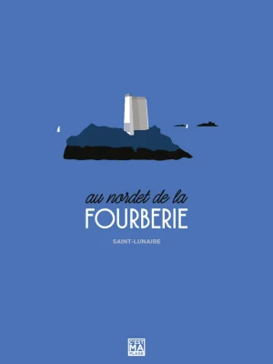 Affiche minimaliste et vintage bretagne saint lunaire fourberie