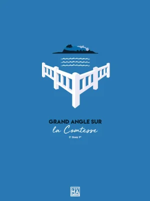 Affiche minimaliste et vintage bretagne saint quay comtesse