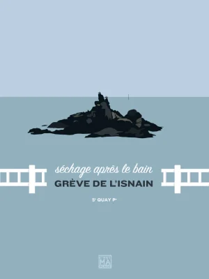Affiche minimaliste et vintage bretagne saint quay isnain