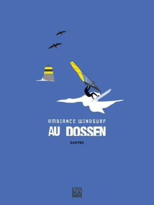 Affiche minimaliste et vintage bretagne santec dossen