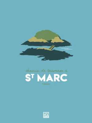 Affiche minimaliste et vintage bretagne treveneuc saint marc