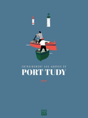 Affiche minimaliste et vintage bretagne groix port tudy