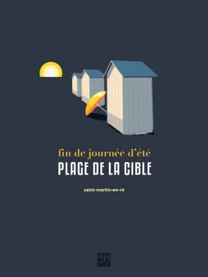 Affiche charente maritime ile de re plage cible