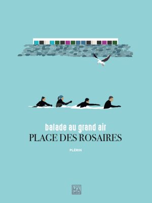 Affiche minimaliste et vintage bretagne plerin rosaires