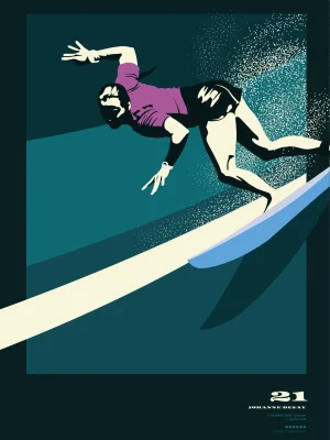 Poster surf 50x70 cm | Johanne Defay
