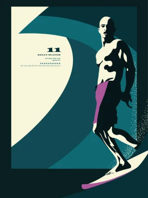 Poster surf 50x70 cm | Kelly Slater