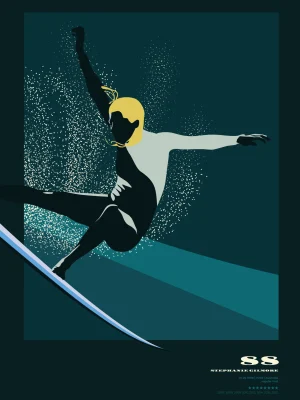 Poster surf 50x70 cm | Stephanie Gilmore
