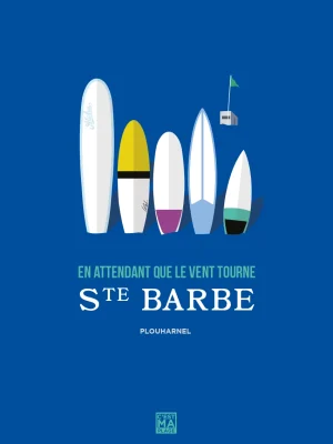Affiche minimaliste et vintage de Bretagne Plouharnel Ste Barbe
